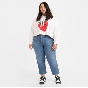 Levi’s Wedgie Straight Jeans High Rise Button Fly Snug Through Hip and Thigh 22W